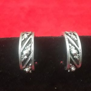 Silver hoop earrings